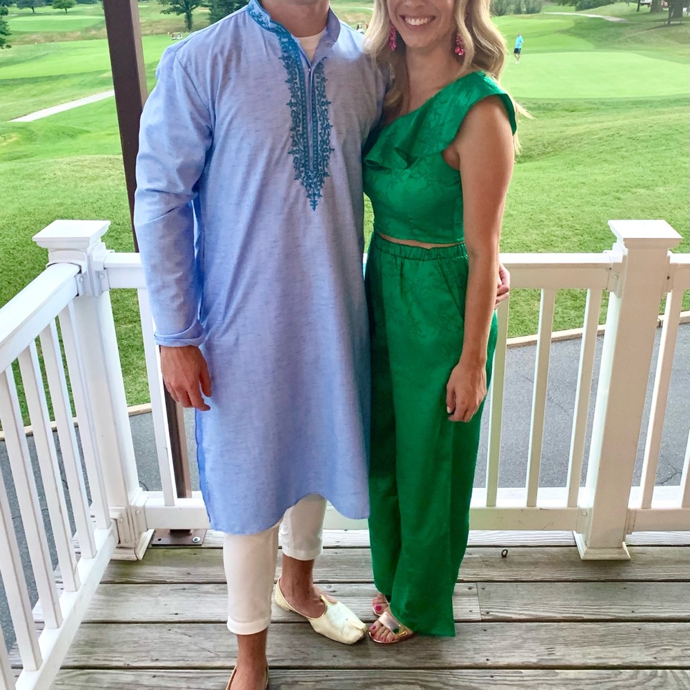 Indian wedding guest men’s wear tunic and pants